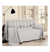 Takaró a kanapén Lógó szív bézs