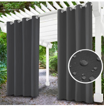 Kerti függöny a gyűrűk a teraszon MIG02 grafit