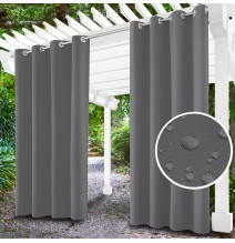 Kerti függöny a gyűrűk a teraszon MIG23 szürke