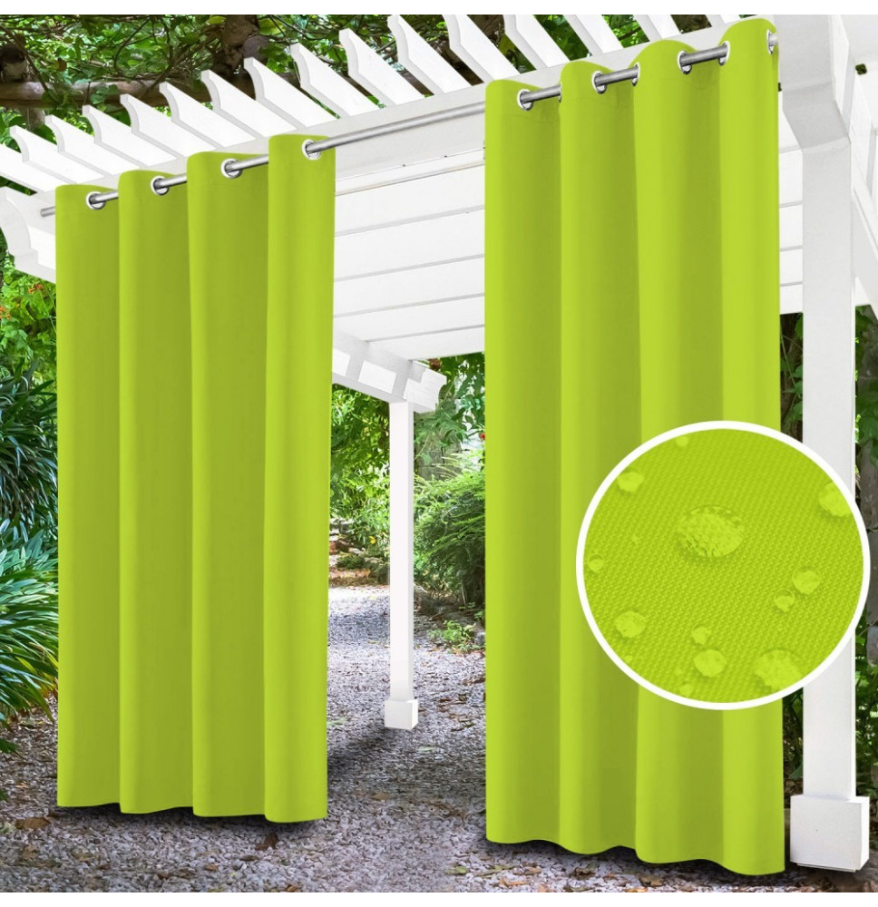 Kerti függöny a gyűrűk a teraszon MIG143 mész