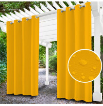 Kerti függöny a gyűrűk a teraszon MIG143 sárga