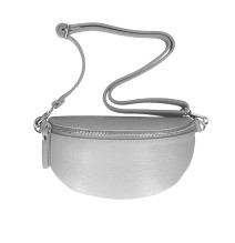 Bőr deréktáska MI163 szürke Made in Italy