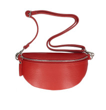 Bőr deréktáska MI163 piros Made in Italy