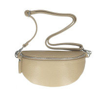 Bőr deréktáska MI163 szürkésbarna Made in Italy