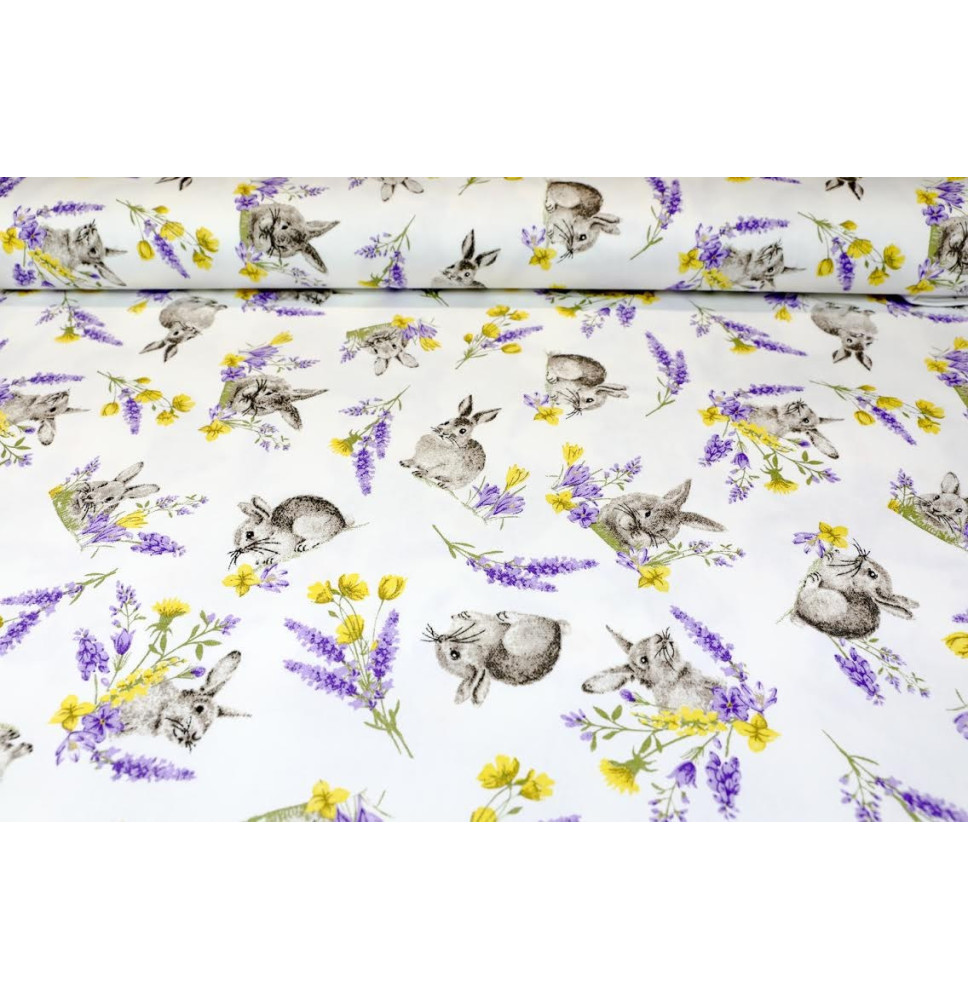 Anyag pamut Nyuszi, m. 140 cm