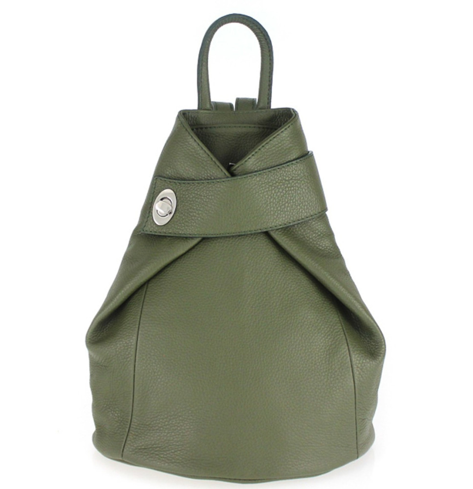 Bőr bőr hátizsák 443 katonai zöld