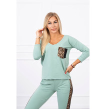 Női szett Párduc MI0068 sötét menta