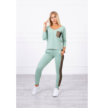 Női szett Párduc MI0068 sötét menta