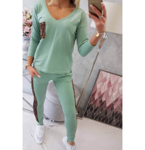 Női szett Párduc MI0068 sötét menta