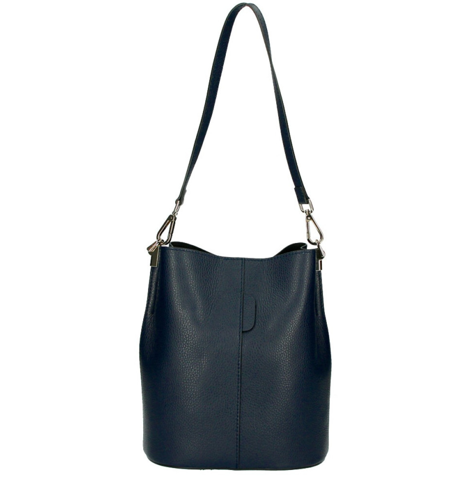 Bőr kézitáska 401 Made in Italy sötétkék