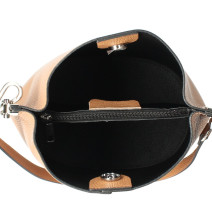 Bőr kézitáska 401 Made in Italy égkék