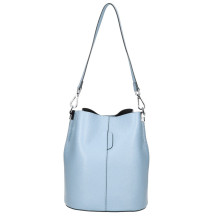 Bőr kézitáska 401 Made in Italy égkék