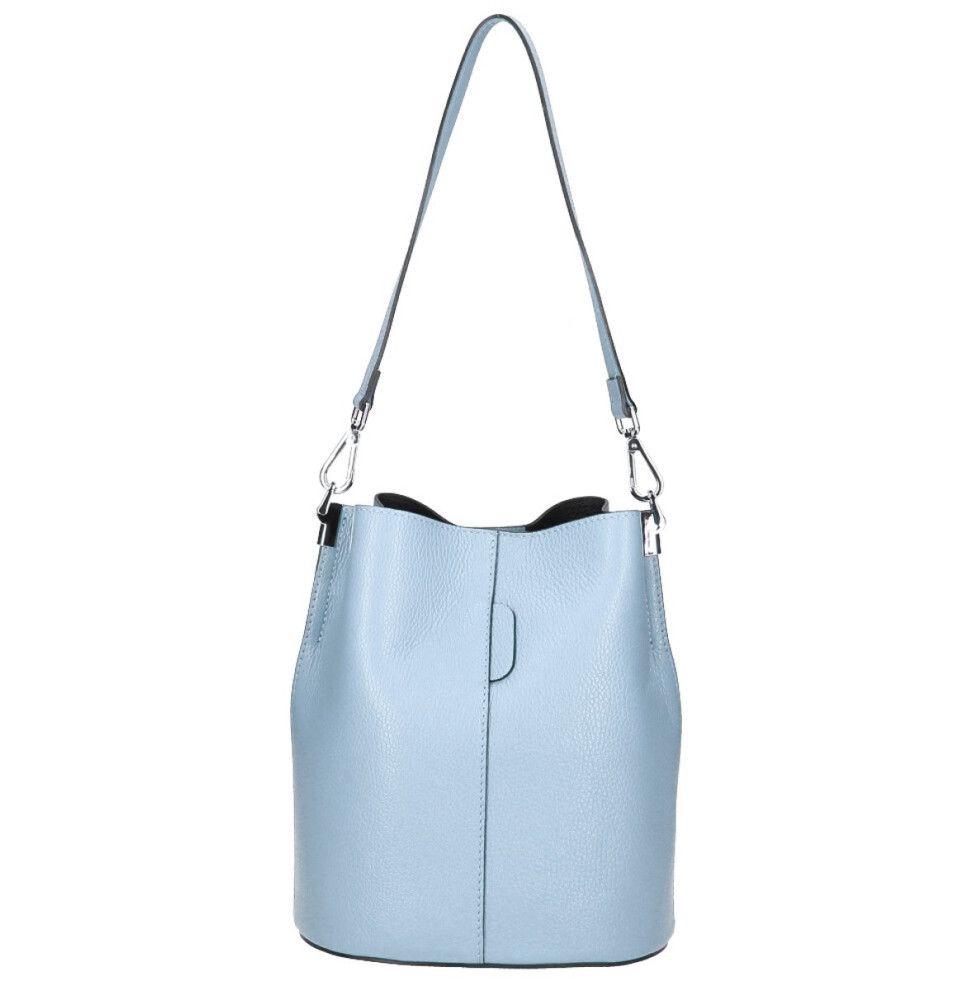 Bőr kézitáska 401 Made in Italy égkék