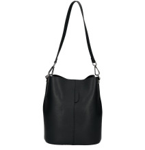 Bőr kézitáska 401 Made in Italy fekete