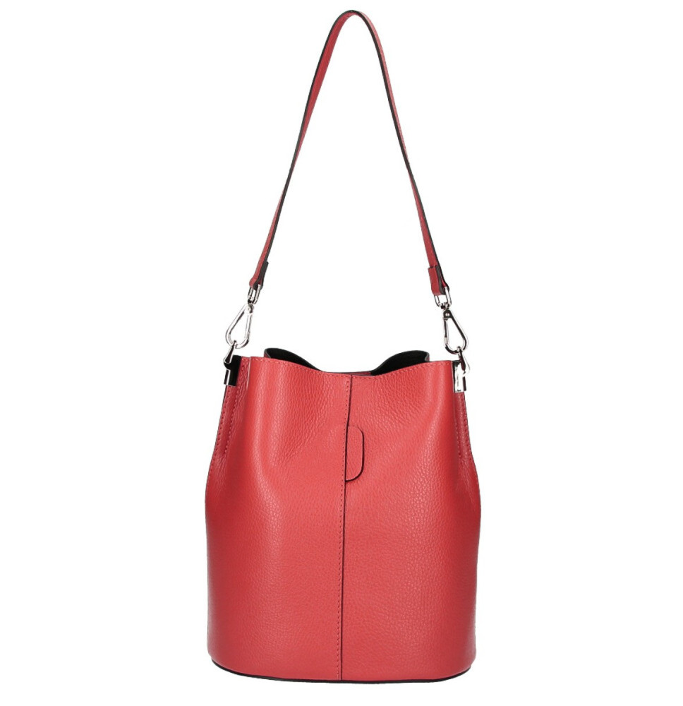 Bőr kézitáska 401 Made in Italy piros