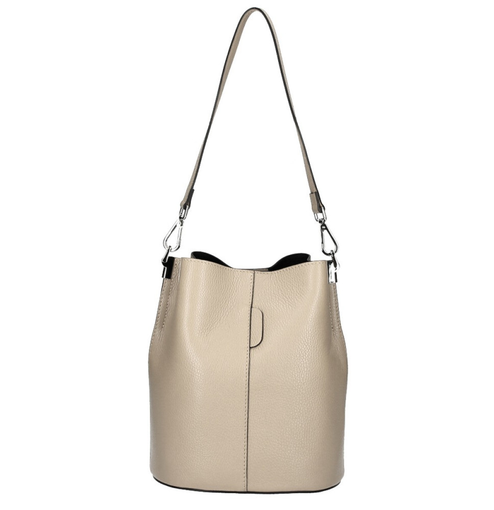 Bőr kézitáska 401 Made in Italy szürkésbarna