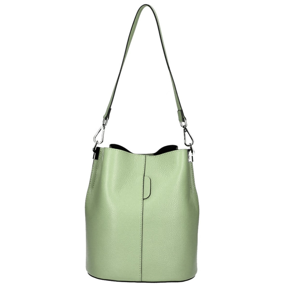 Bőr kézitáska 401 Made in Italy menta