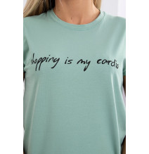 Női póló SHOPPING MY CARDIO sötét menta MI65297