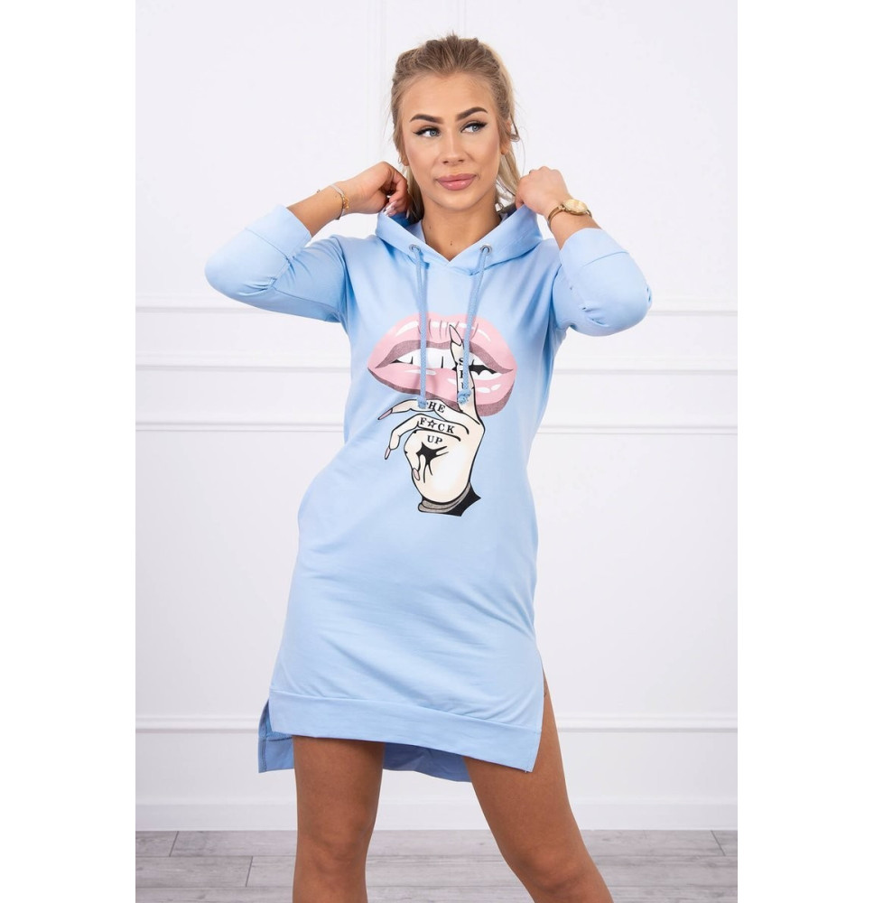 Ruha meghosszabbított hátsó és színes nyomtatott elülső MI64632 kék