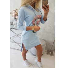 Ruha meghosszabbított hátsó és színes nyomtatott elülső MI64632 kék