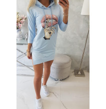 Ruha meghosszabbított hátsó és színes nyomtatott elülső MI64632 kék
