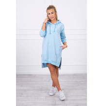 Ruha meghosszabbított hátsó és egy kapucnival MI9078 kék