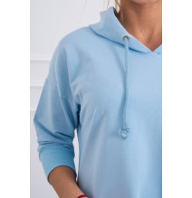 Ruha meghosszabbított hátsó és egy kapucnival MI9078 kék