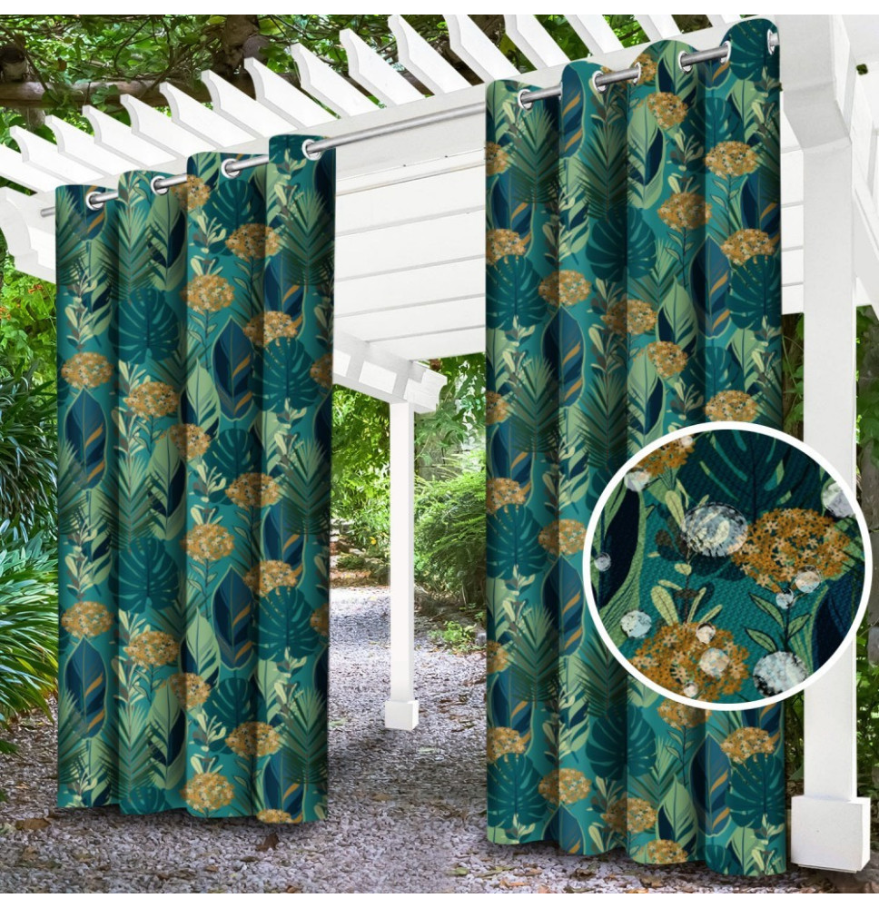 Kerti függöny a gyűrűk a teraszon MIG143C