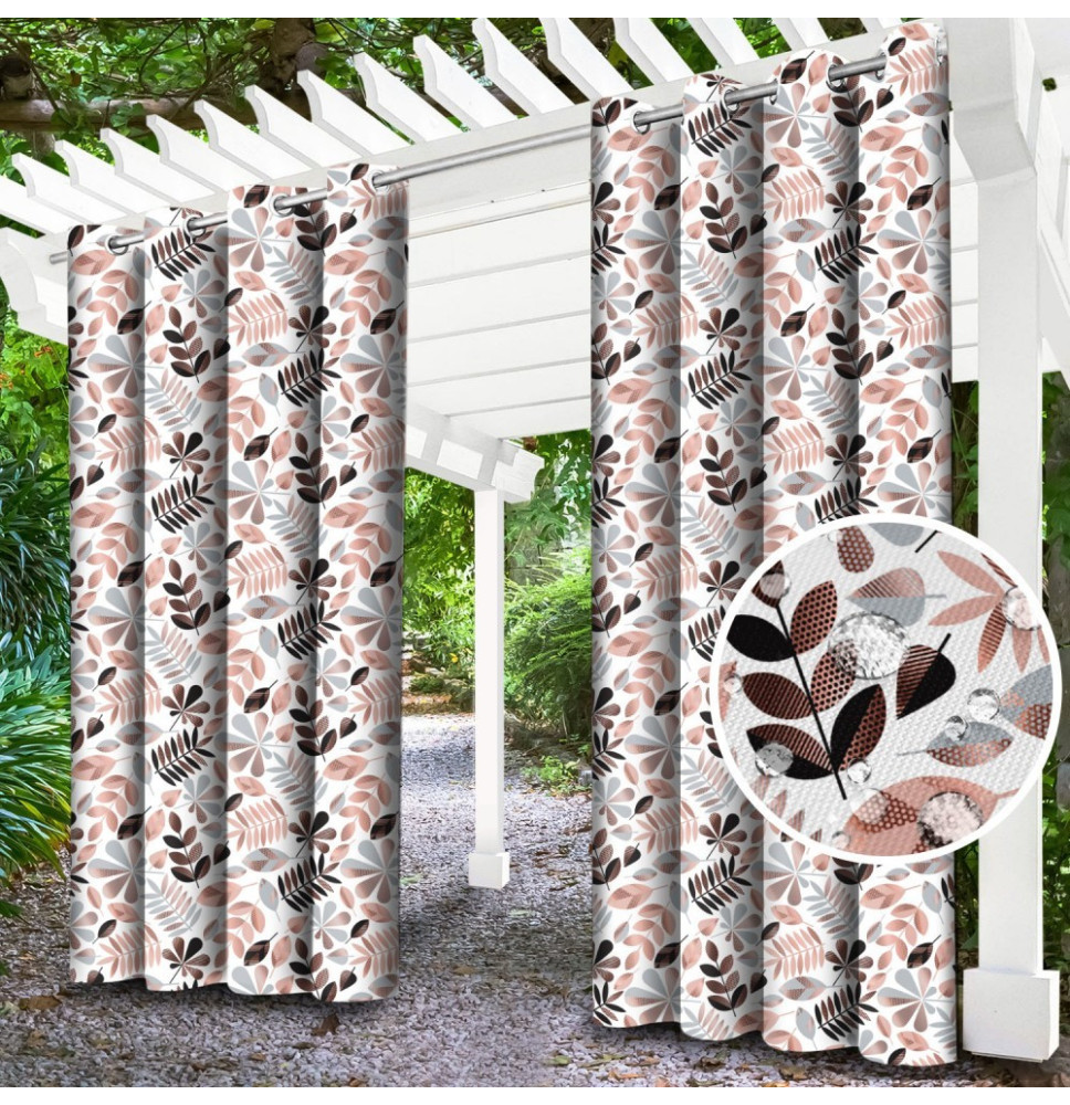 Kerti függöny a gyűrűk a teraszon MIG143C