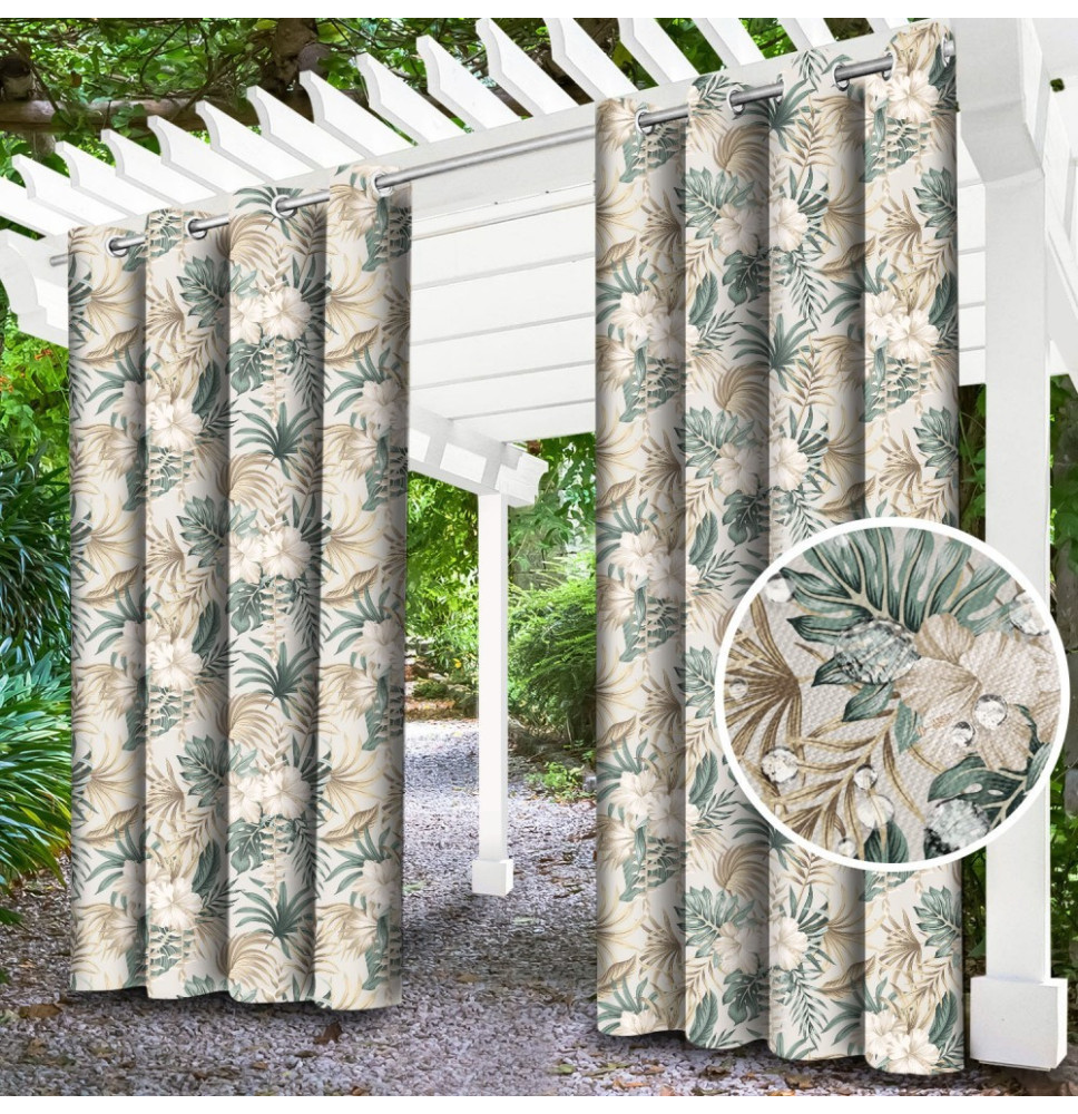 Kerti függöny a gyűrűk a teraszon MIG143C