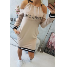 Dress Tres Chic MI62182 bézs