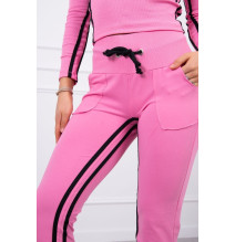 Női szett MI8958 dupla csíkkal világos rózsaszín