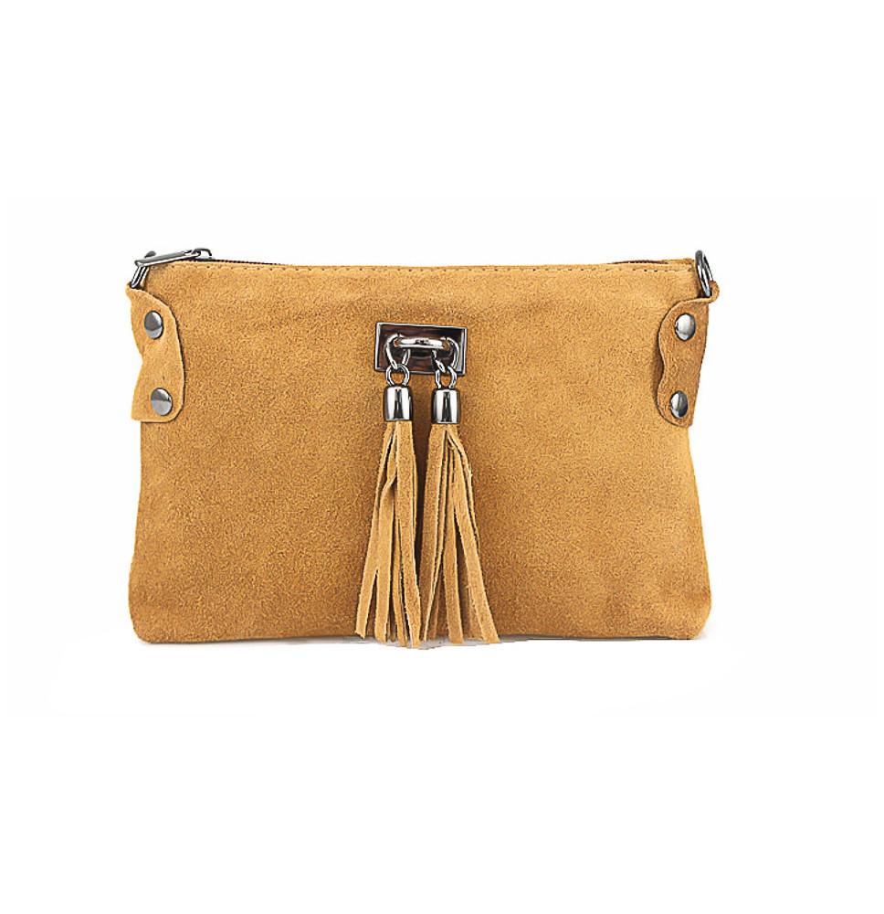 Vágott bőr kézitáska 812 konyak