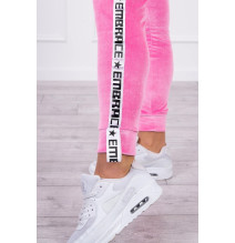 Velúr szett kapucnival MI9104 rózsaszín