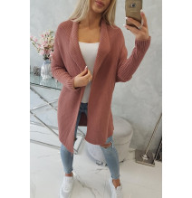 Női pulóver denevér típusú ujjakkal MI2019-13 sötét rózsaszín