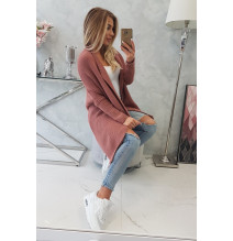 Női pulóver denevér típusú ujjakkal MI2019-13 sötét rózsaszín