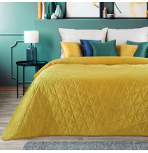 Bársony ágytakaró Luiz3 okker