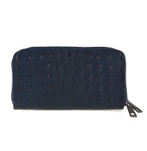 Krokodilbőr pénztárca stílusú 822 kék