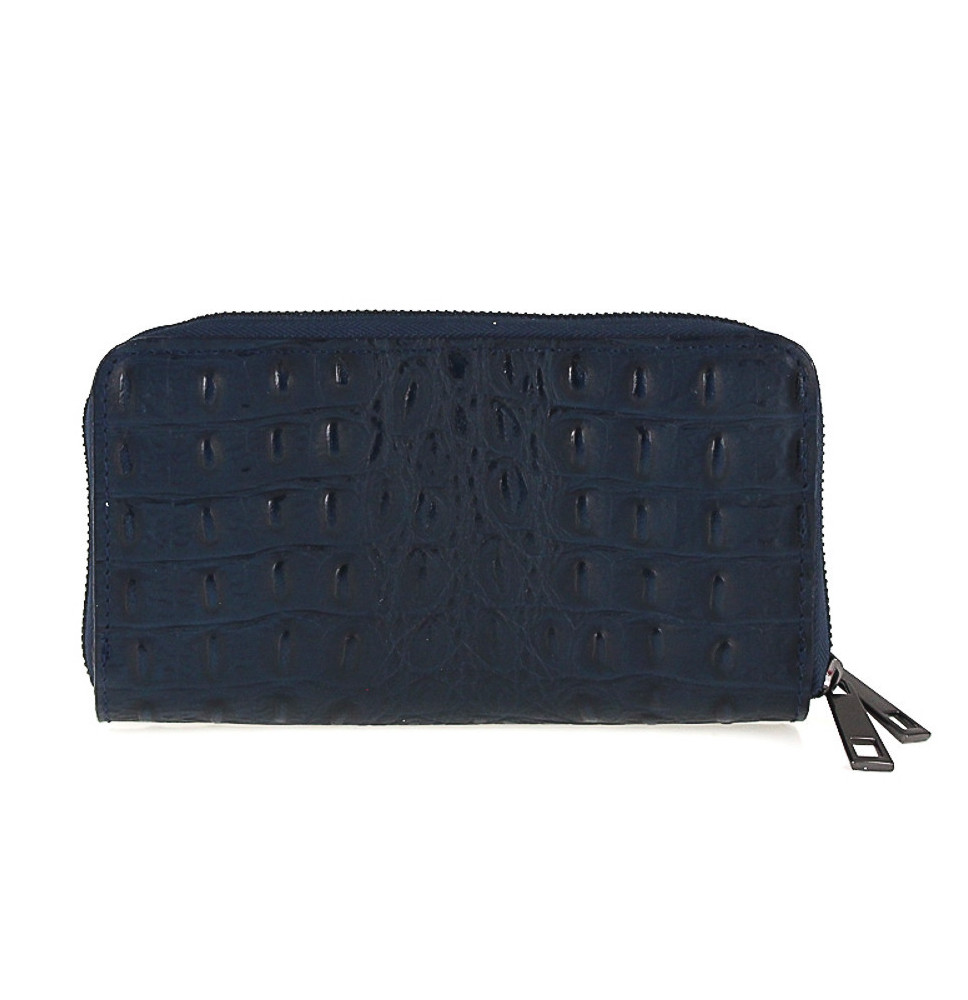Krokodilbőr pénztárca stílusú 822 kék