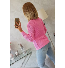 Dámsky sveter MI2019-39 világos rózsaszín