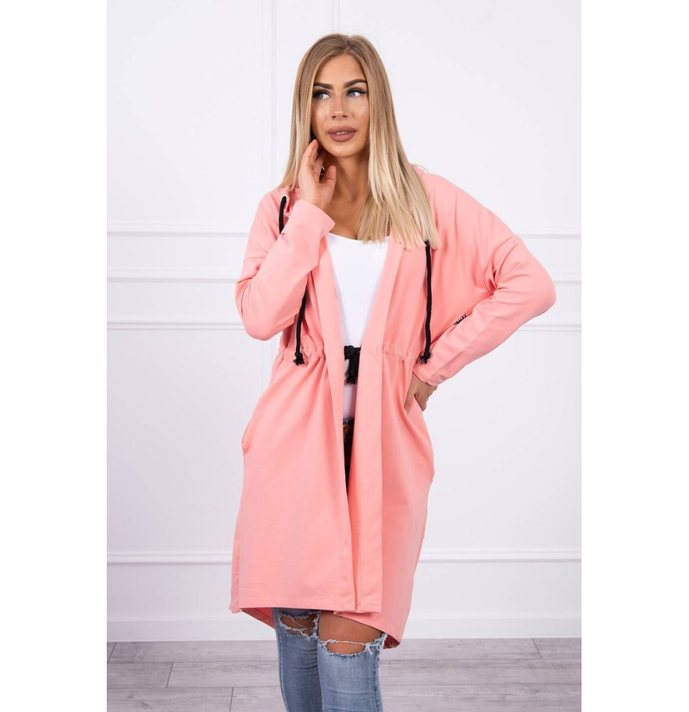 Kardigán hosszabb háttal MI8998 sárgabarack