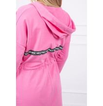 Kardigán hosszabb háttal MI8998 világos rózsaszín