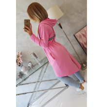 Kardigán hosszabb háttal MI8998 világos rózsaszín