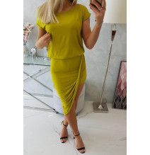 Női aszimmetrikus ruha MI61524 kiwi