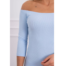 Kivágott ruha nyakkivágással MI8974 égszínkék