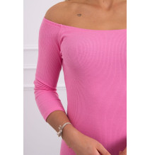 Kivágott ruha nyakkivágással MI8974 világos rózsaszín