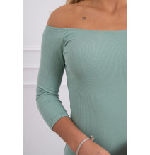 Kivágott ruha nyakkivágással MI8974 sötét menta