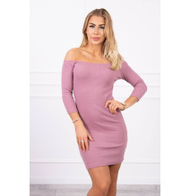 Kivágott ruha nyakkivágással MI8974 sötét rózsaszín