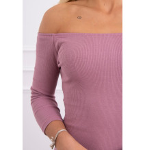 Kivágott ruha nyakkivágással MI8974 sötét rózsaszín