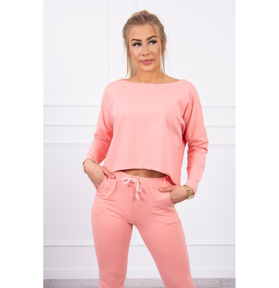 Női szett túlméretes blúzzal MI9091 sárgabarack